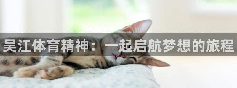 意昂2体育注册平台：吴江体育精神：一起启航梦想的旅程