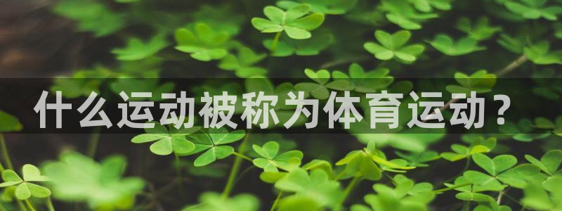 意昂2体育用品：什么运动被称为体育运动？