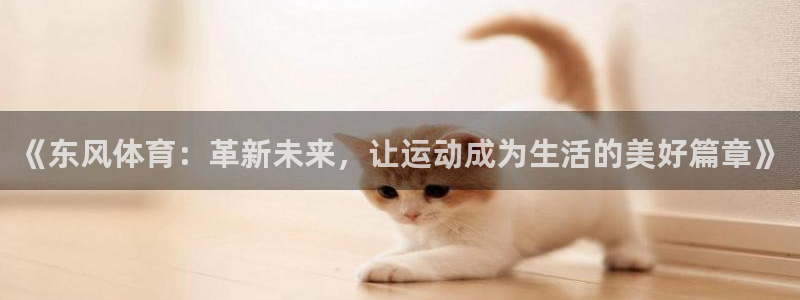 意昂2招商：《东风体育：革新未来，让运动成为生活的美好篇章》